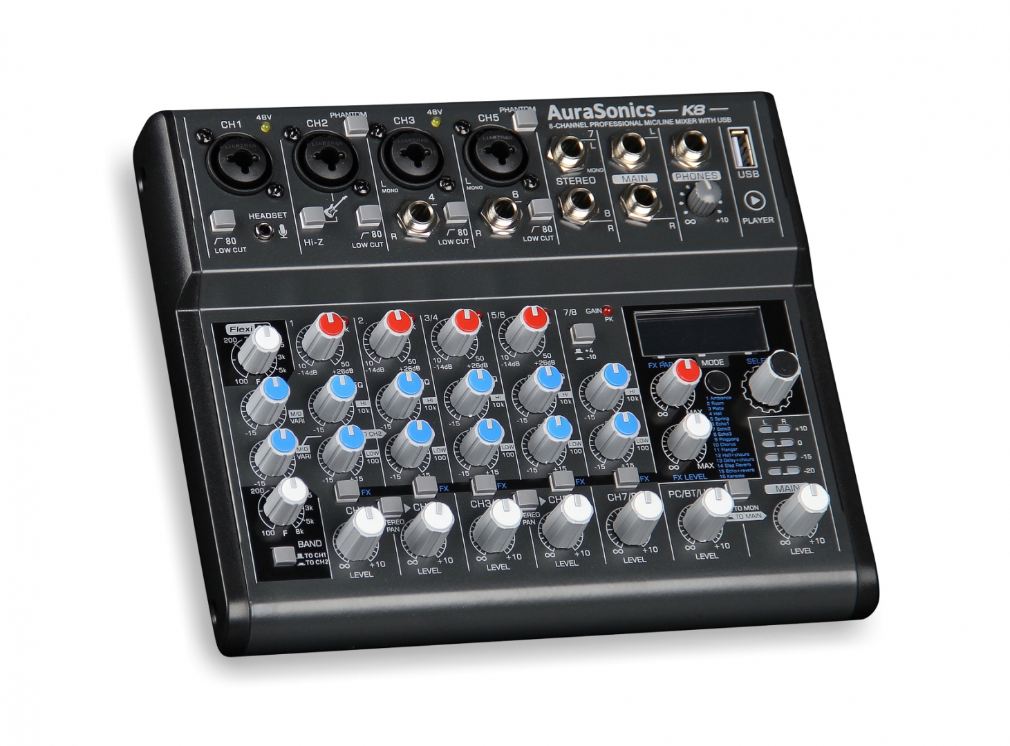 AuraSonics K8 компактный микшерный пульт в Вышнем Волочке