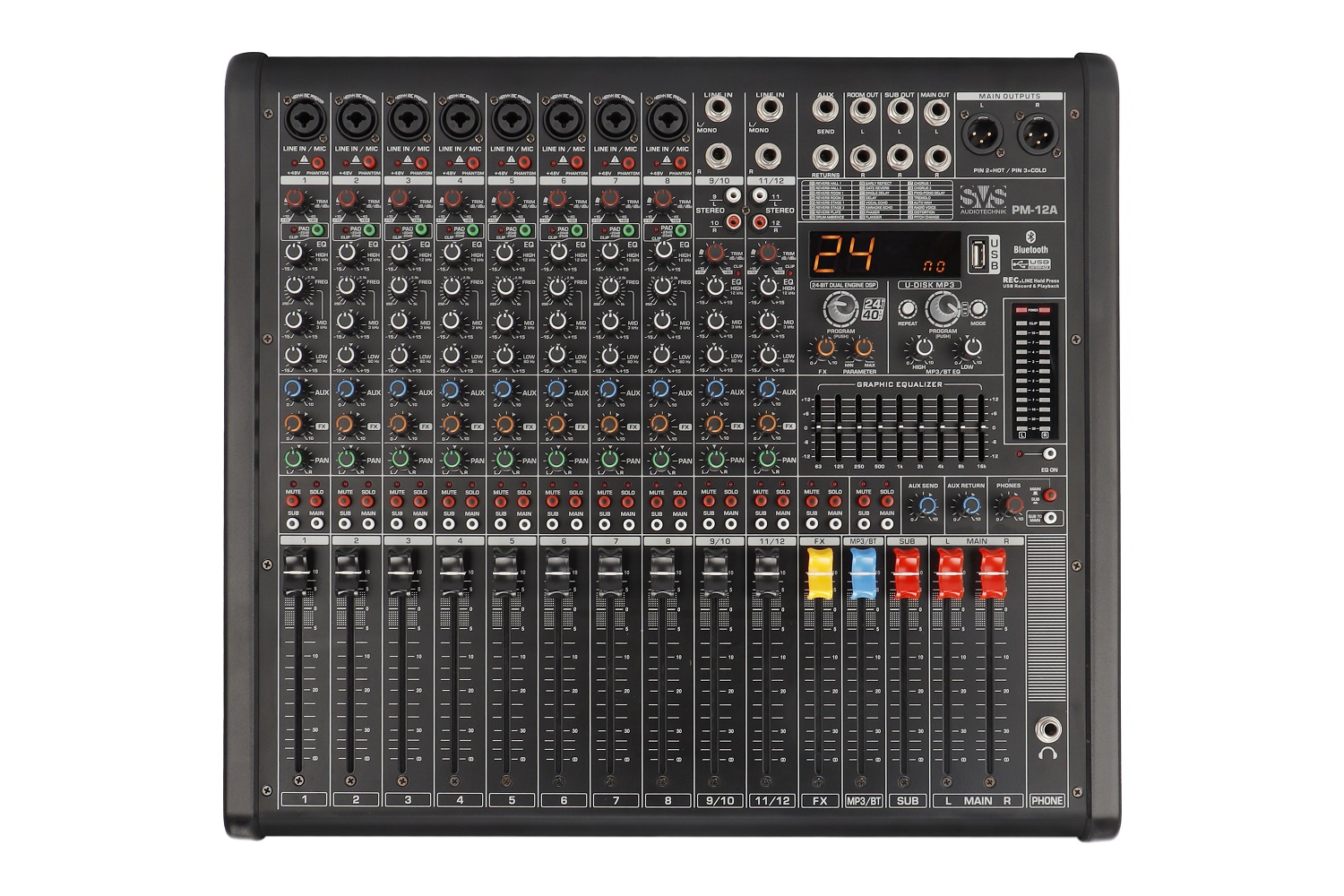 SVS Audiotechnik mixers PM-12A Активный аналоговый микшерный пульт, 12-канальный в Вышнем Волочке